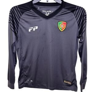 Forca Portugal Men’s Small gray and black long sleeve #7 Habib soccer Jersey